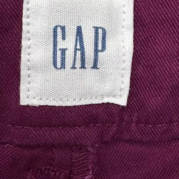 Gap NWT Slim Ankle Khaki Women's Size 14 (W34in x 26in.) Dark Raspberry - Picture 8 of 11